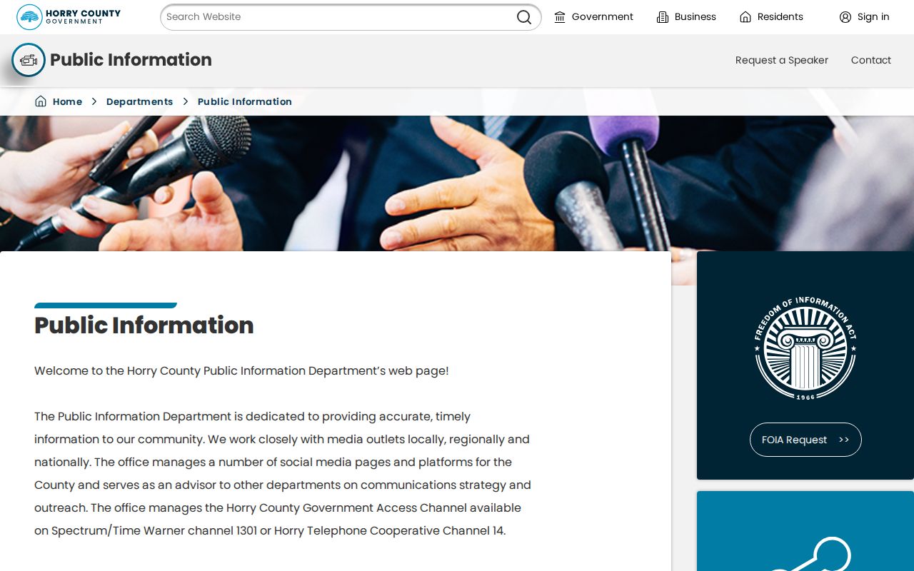 Carolina Forest residents directory Horry County FOIA information