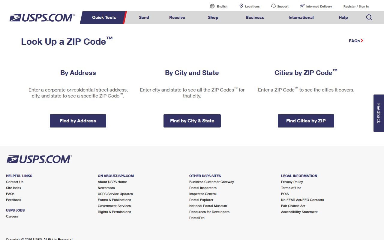 Carolina Forest ZIP code image of the USPS address-to-ZIP lookup
